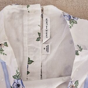 Janie and Jack White Floral Lined Top